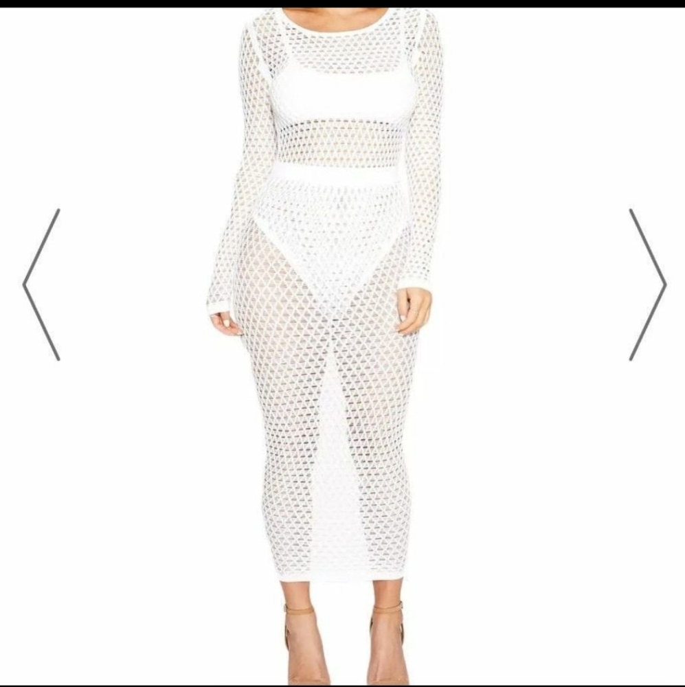 Naked wardrobe inknit midi skirt